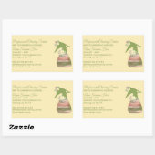 Limone Beige Grüne Maid Spray Blume Reinigung Rechteckiger Aufkleber (Blatt)