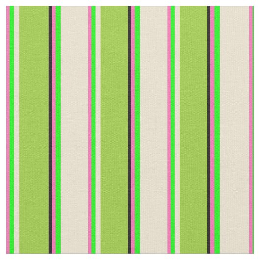 Limone, beige, grüne und schwarze Streifen Stoff (Nahaufnahme)