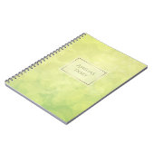 Limone Beschaffenheit abstrakten bokeh Grüns. Name Notizblock (Linke Seite)