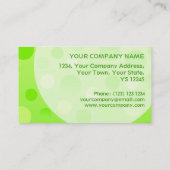 Limone Blasen bei Visitenkartenvorlagen Visitenkarte (Rückseite)