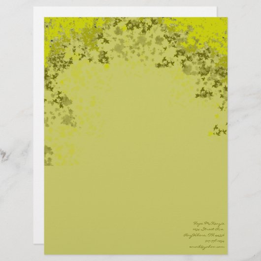 Limone Blätter Briefkopf (Vorne/Hinten)