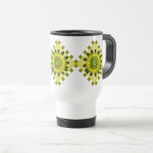 Limone Blume Olive Daisy, Muster Streifen - Tasse (VorderseiteRechts)