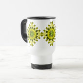 Limone Blume Olive Daisy, Muster Streifen - Tasse (Vorderseite Links)