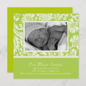 Limone Blumengeburts-Mitteilung Einladung (Vorne/Hinten)