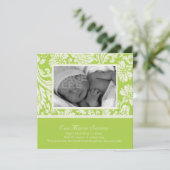 Limone Blumengeburts-Mitteilung Einladung (Stehend Vorderseite)