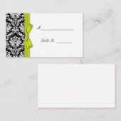 Limone Bow Damask Hochzeitsplätze Platzkarte (Vorne/Hinten)