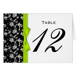 Limone Bow-Hochzeit-Tischnummer