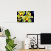 Limone Cymbidium Blume Poster (Heimbüro)