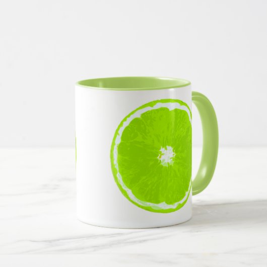 Limone digitale Slice-Malerei Tasse (VorderseiteRechts)
