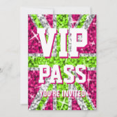 Limone Einladung von Glitz UK "VIP PASS" (Vorderseite)