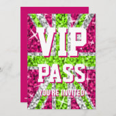 Limone Einladung von Glitz UK "VIP PASS" (Vorne/Hinten)