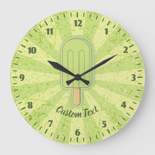 Limone Eiscreme-Uhr Große Wanduhr (Vorderseite)