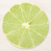 Limone Frucht-neue Scheibe Runder Pappuntersetzer (Vorderseite)