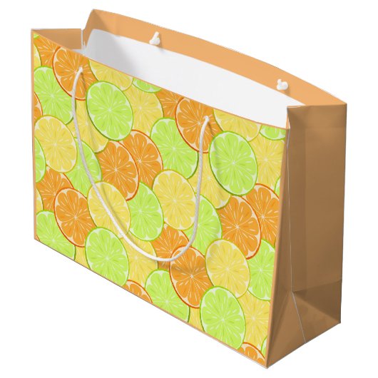 Limone Fruchtstücke aus Zitronenfrüchten, personal Große Geschenktüte (Rückseite Schrägansicht)