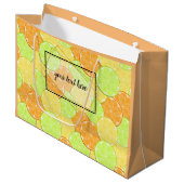 Limone Fruchtstücke aus Zitronenfrüchten, personal Große Geschenktüte (Vorderseite Schrägansicht)