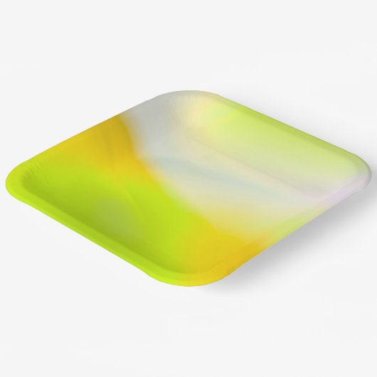 Limone gelbe Papierplatte Pappteller (Gewinkelt)