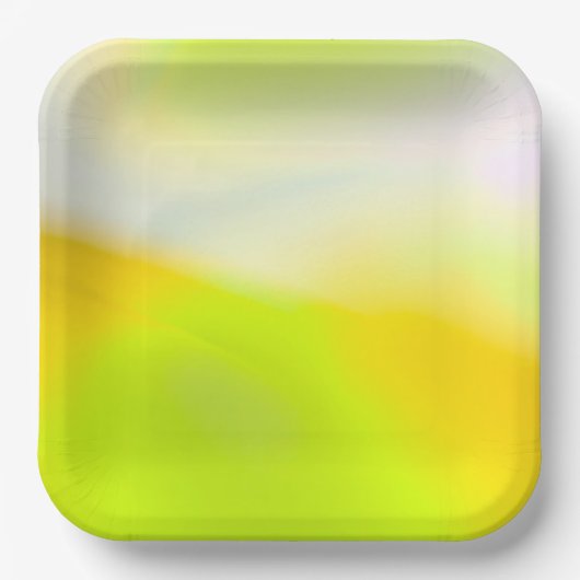 Limone gelbe Papierplatte Pappteller (Vorderseite)