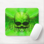Limone Grün-Explosion Winged Schädel Mousepad (Mit Mouse)