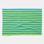 Limone Grün-und Türkis-Streifen Geschirrtuch (Horizontal)