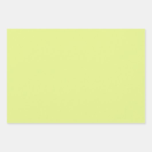 Limone Grundfarbe Geschenkpapier Set (Vorderseite)