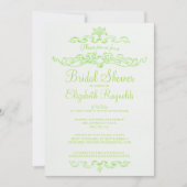 Limone grüne Brautparty-Luxuseinladungen Einladung (Vorderseite)