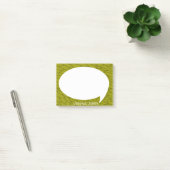 Limone grüne Gesprächs-Blase gerundetes Post-it Klebezettel (Büro)