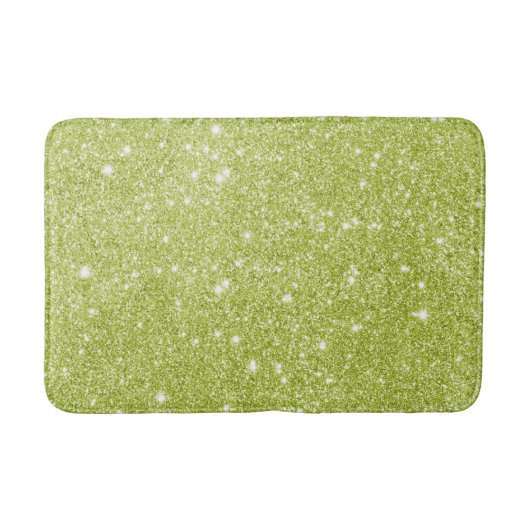 Limone grüne Glitzer-Glitzern Badematte (Vorderseite)