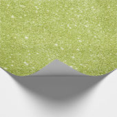 Limone grüne Glitzer-Glitzern Geschenkpapier (Ecke)