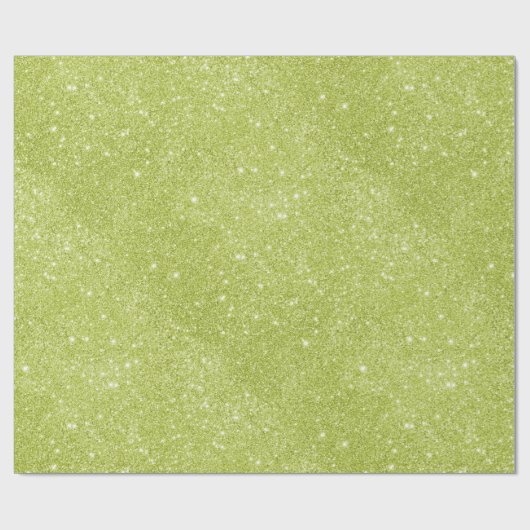 Limone grüne Glitzer-Glitzern Geschenkpapier (Flach)