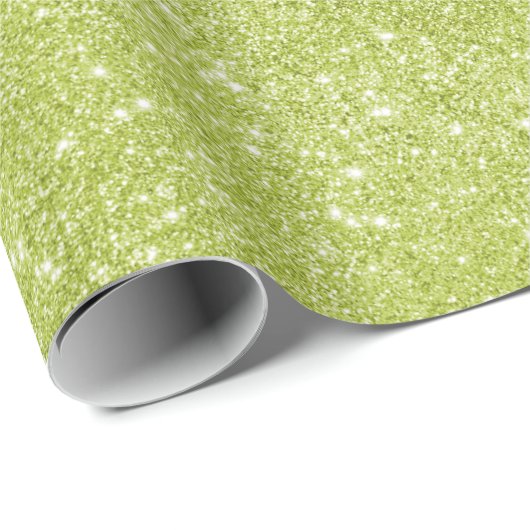 Limone grüne Glitzer-Glitzern Geschenkpapier (Rolleneckpunkt)