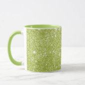 Limone grüne Glitzer-Glitzern Tasse (Links)