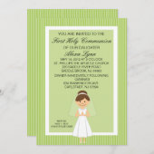 Limone grüne hübsche erste einladung (Vorne/Hinten)