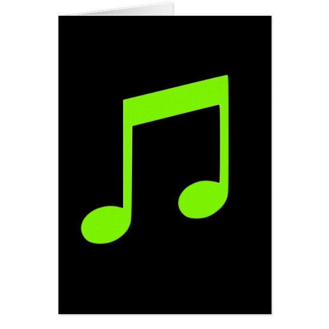 Limone grüne Musik-Karte (Vorne)