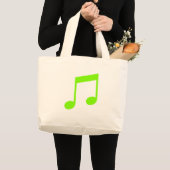 Limone grüne Musik-Tasche Jumbo Stoffbeutel (Vorderseite (Produkt))