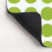 Limone grüne Polka-Punkte Mousepad (Ecke)