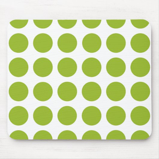 Limone grüne Polka-Punkte Mousepad (Vorne)