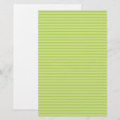 Limone grüne Streifen Briefpapier (Vorne/Hinten)