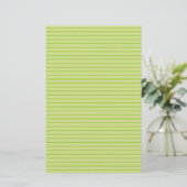 Limone grüne Streifen Briefpapier (Stehend Vorderseite)