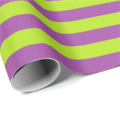 Limone grüne und lila Streifen Geschenkpapier (Rolleneckpunkt)