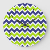 Limone grüne Zickzack Uhr des Marineblaus (Vorderseite)