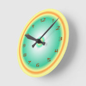 Limone grüne Zitrone /Orange > Küchen-Uhr Runde Wanduhr (Winkel)