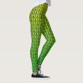 Limone grüner Drache-Skala-(verblassen Sie), Leggings (Rechts)