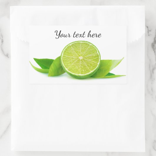 Limone Hälfte Rechteckiger Aufkleber (Tasche)
