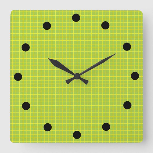 Limone Heizplatten Quadratische Wanduhr (Vorderseite)