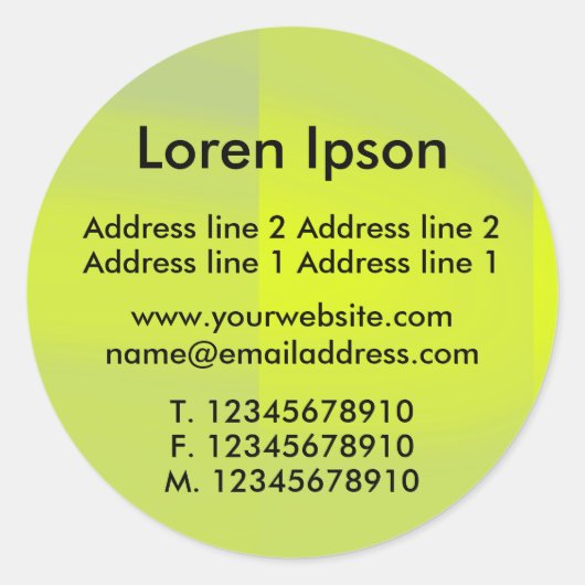 Limone Hilfe - Unternehmen / Profil Runder Aufkleber (Vorderseite)