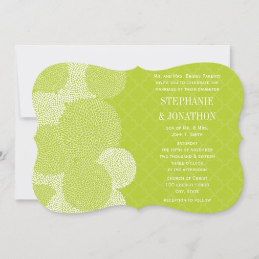 Limone Hochzeit der Blumen Einladung (Vorderseite)