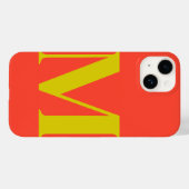 Limone Korallenanfängliche Personalisierte Monogra Case-Mate iPhone Hülle (Rückseite (Horizontal))
