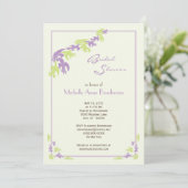 Limone Lavendel Lilie Modernes Brautparty Einladung (Stehend Vorderseite)