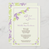 Limone Lavendel Lilie Modernes Brautparty Einladung (Vorne/Hinten)