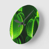 Limone Linien in zwei Kugeln Runde Wanduhr (Winkel)